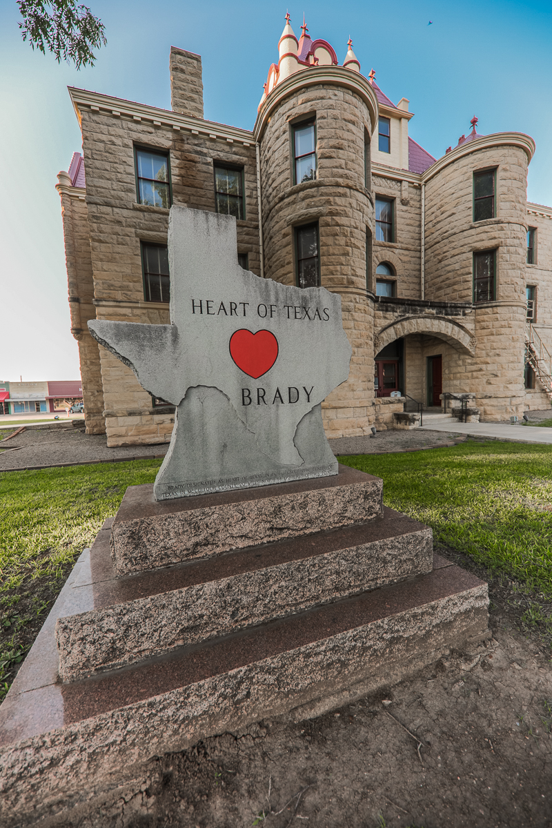 Heart of Texas Brady monument